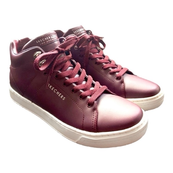 Skechers Shoes - Skechers Street Los Angeles Sneakers Rise Fit Burgundy Leather Women’s 7.5 VGC